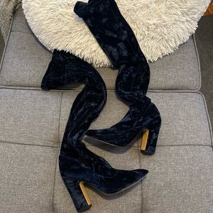 🍂 Express Over The Knee Block Heel Sock Boots